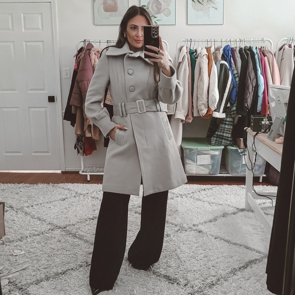 Mackage Jackets & Blazers - Mackage gray wool cashmere blend belted coat